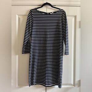 GAP Navy and White Striped Dress • Medium Tall